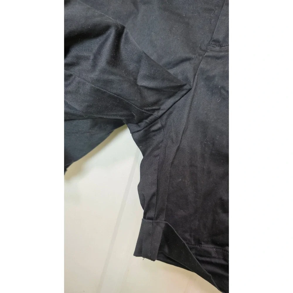 Lauren Ralph Lauren Black Festival Grunge Cotton Blend Shorts Cuffed Hem Size 12